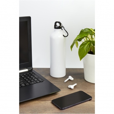 Logotrade promotional giveaways photo of: Oregon 770 ml RCS certified recycled aluminium water bottle with carabiner