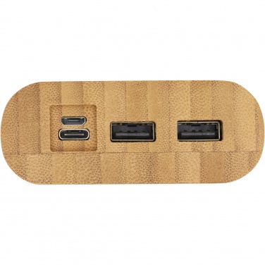 Logo trade advertising products picture of: Tulda 20.000 mAh bamboo power bank