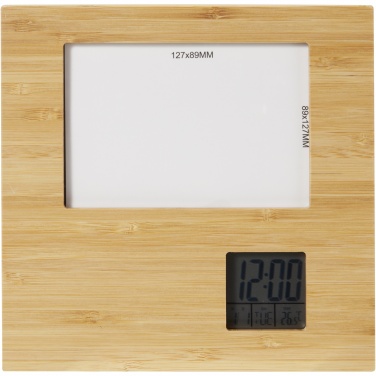 Logotrade promotional merchandise photo of: Sasa bamboo photo frame with thermometer