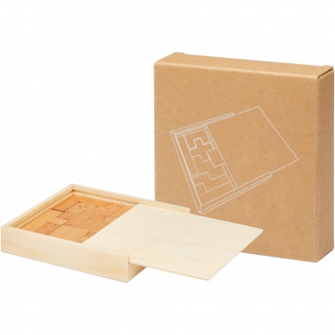 Logo trade promotional gifts image of: Bark wooden puzzle