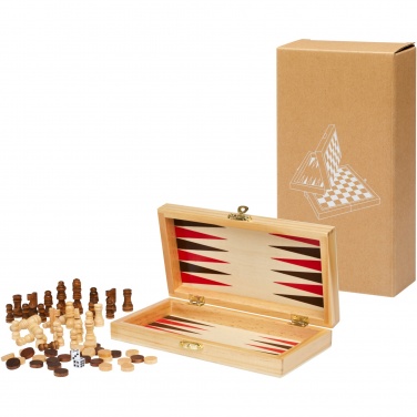 Logotrade promotional product image of: Mugo 3-in-1 wooden game set