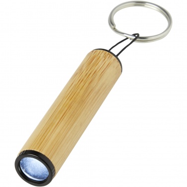 Logotrade promotional gift picture of: Cane bamboo key ring with light