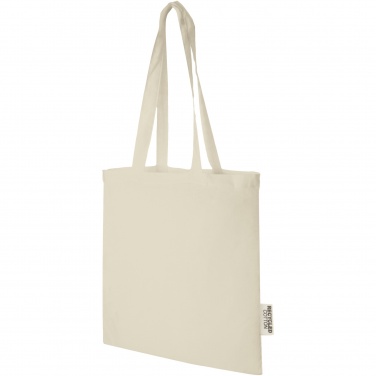 Logo trade promotional items image of: Madras 140 g/m2 GRS recycled cotton tote bag 7L