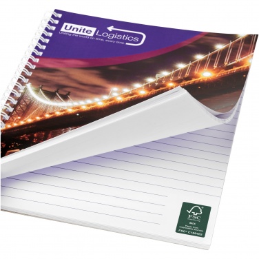 Logo trade promotional merchandise picture of: Desk-Mate® A5 spiral notebook with printed back cover