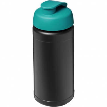Logotrade business gift image of: Baseline 500 ml recycled sport bottle with flip lid