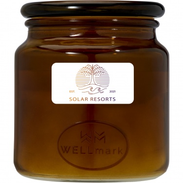 Logotrade promotional merchandise photo of: Wellmark Let's Get Cozy 650 g scented candle - cedar wood fragrance
