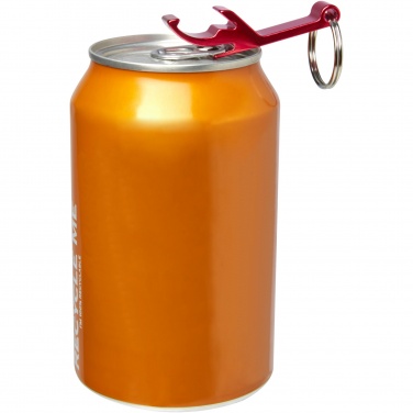Logotrade promotional item picture of: Tao RCS recycled aluminium bottle and can opener with keychain 
