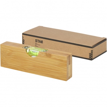 Logo trade promotional giveaway photo of: Flush bamboo spirit level with bottle opener