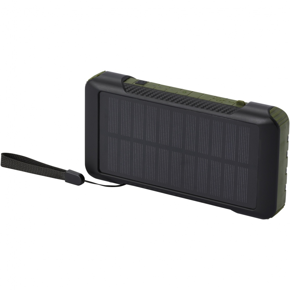Logotrade promotional products photo of: Soldy 10.000 mAh RCS recycled plastic solar dynamo power bank 