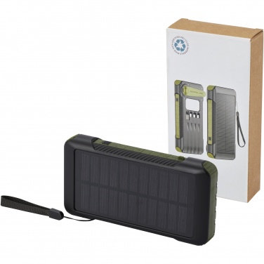 Logotrade promotional giveaways photo of: Soldy 10.000 mAh RCS recycled plastic solar dynamo power bank 
