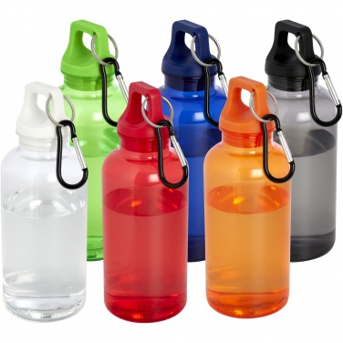 Logo trade promotional merchandise photo of: Oregon 400 ml RCS certified recycled plastic water bottle with carabiner