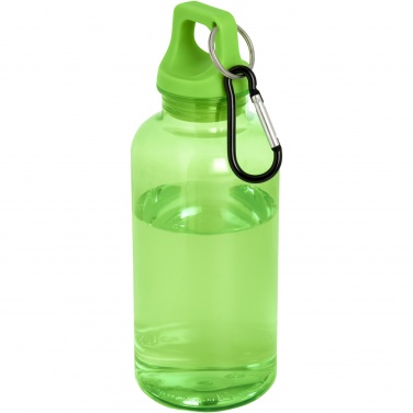 Logo trade business gift photo of: Oregon 400 ml RCS certified recycled plastic water bottle with carabiner