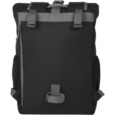 Logo trade promotional products image of: Aqua 15" GRS recycled water resistant roll-top bike bag 20L