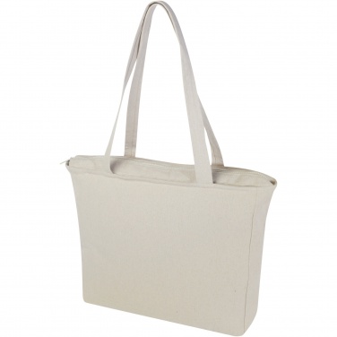Logo trade business gifts image of: Weekender 500 g/m² Aware™ recycled tote bag