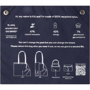 Logo trade promotional merchandise picture of: Kai GRS recycled circular tote bag