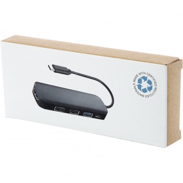 Logo trade promotional items picture of: Loop RCS recycled plastic multimedia adapter USB 2.0-3.0 with HDMI port