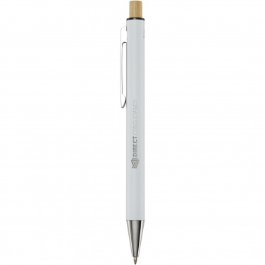 Logo trade promotional giveaways picture of: Cyrus recycled aluminium ballpoint pen (blue ink)