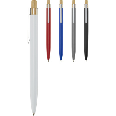Logo trade promotional giveaways picture of: Nooshin recycled aluminium ballpoint pen (black ink)