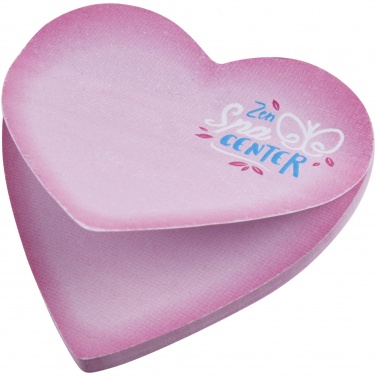 Logotrade promotional product picture of: Sticky-Mate® heart-shaped recycled sticky notes