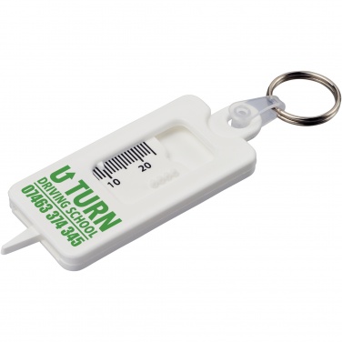 Logo trade advertising products image of: Kym recycled tyre tread check keychain