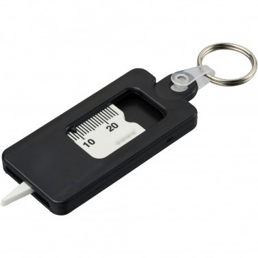Logo trade promotional merchandise image of: Kym recycled tyre tread check keychain