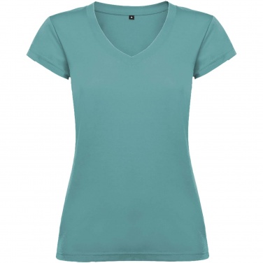 Logo trade advertising products image of: Victoria short sleeve women's v-neck t-shirt