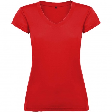 Logo trade promotional merchandise picture of: Victoria short sleeve women's v-neck t-shirt