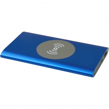 Logo trade promotional merchandise picture of: Juice 4000 mAh Type-C recycled aluminium wireless power bank 