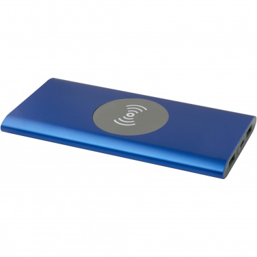 Logotrade promotional gift image of: Juice 8000 mAh Type-C recycled aluminium wireless power bank