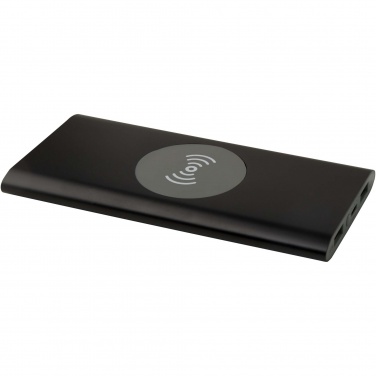 Logotrade corporate gift image of: Juice 8000 mAh Type-C recycled aluminium wireless power bank