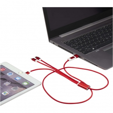Logo trade promotional products picture of: Versatile 5-1 recycled aluminium charging cable