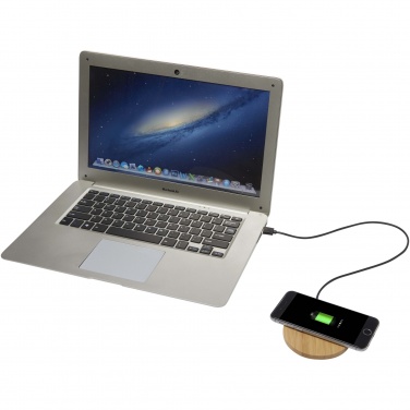 Logotrade corporate gift image of: Essence 15W bamboo wireless charging pad