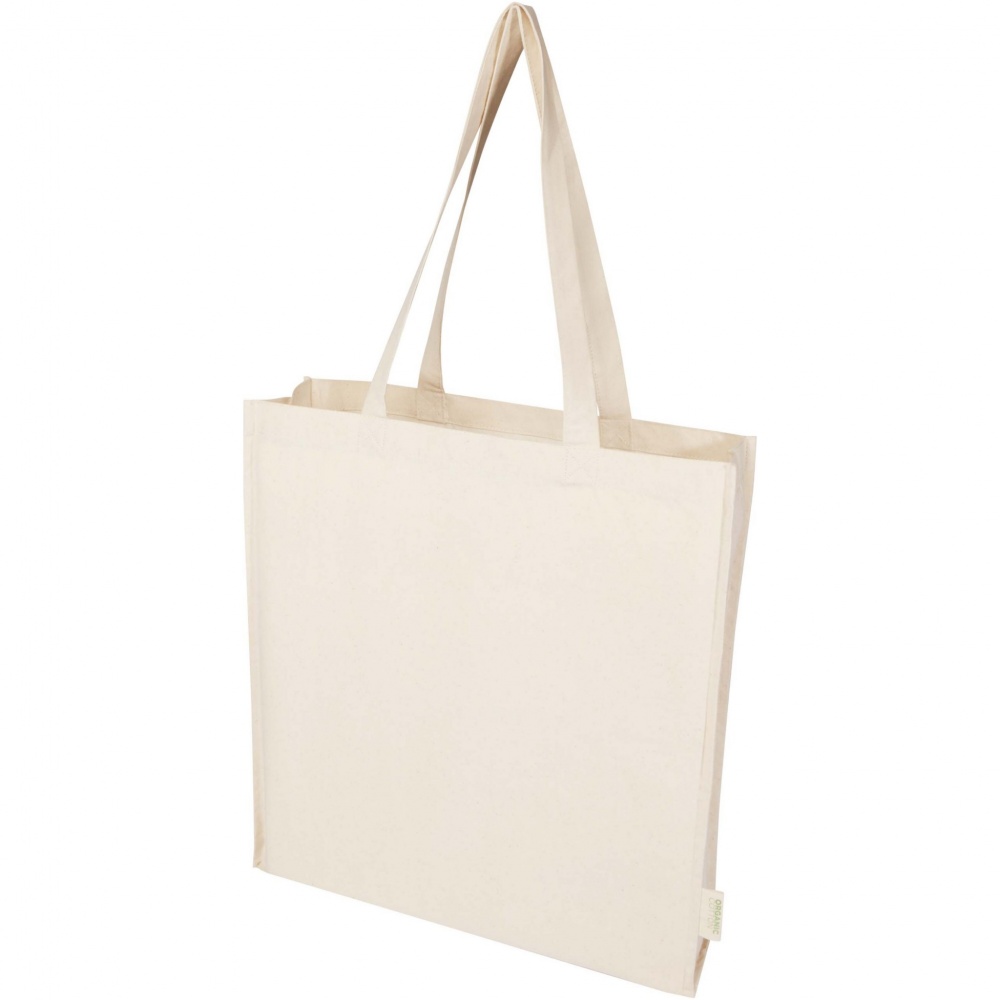 Logo trade promotional products image of: Orissa 180 g/m² organic full gusset tote bag 14L