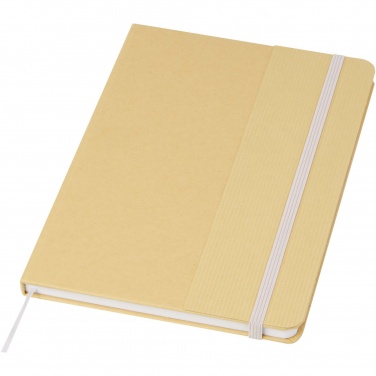 Logo trade promotional giveaway photo of: Nelida A5 recycled cardboard hard cover notebook