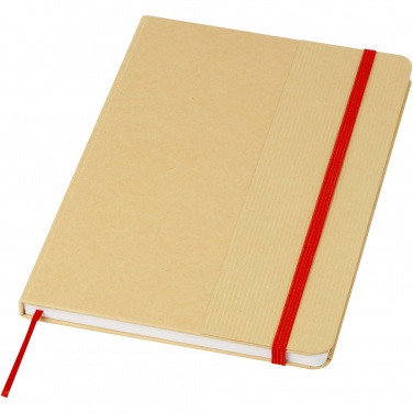 Logo trade promotional giveaway photo of: Nelida A5 recycled cardboard hard cover notebook