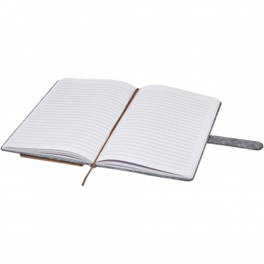 Logo trade promotional giveaways image of: Viviana A5 recycled felt and cork notebook