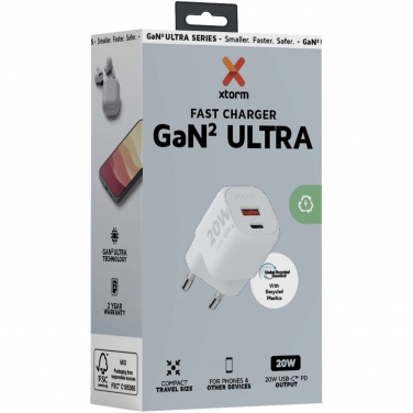 Logotrade promotional product picture of: Xtorm XEC020 GaN² Ultra 20W wall charger