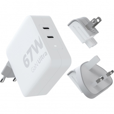 Logo trade corporate gifts picture of: Xtorm XVC2067 GaN Ultra 67W travel charger with 100W USB-C PD cable