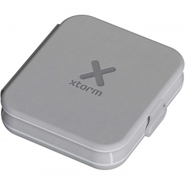 Logo trade promotional item photo of: Xtorm XWF21 15W foldable 2-in-1 wireless travel charger