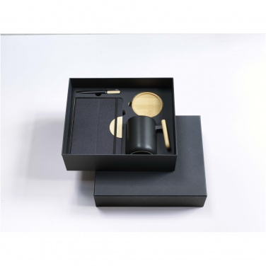 Logo trade promotional merchandise picture of: Laura A5 hard cover notebook and ballpoint pen gift set