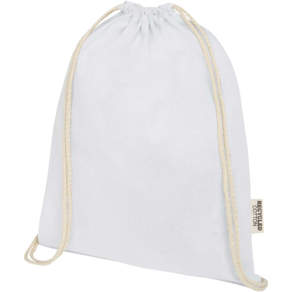 Logotrade promotional giveaway picture of: Oregon 140 g/m² GRS recycled cotton drawstring bag