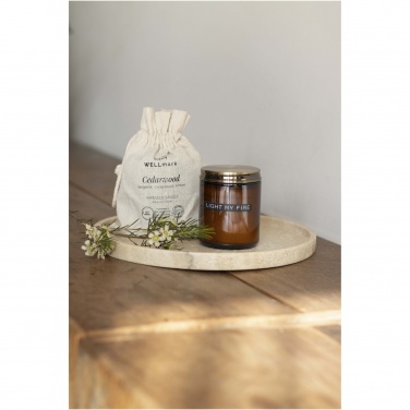 Logo trade promotional merchandise picture of: Wellmark cedar wood scented candle medium
