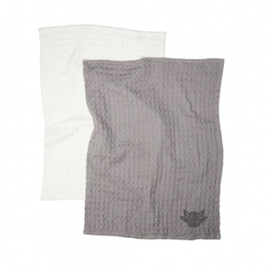 Logo trade corporate gifts image of: VINGA Cromer waffle kitchen towel, 2 pcs