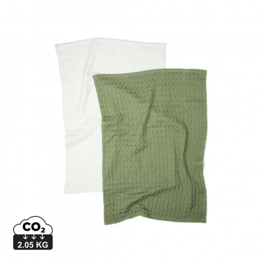 Logotrade business gift image of: VINGA Cromer waffle kitchen towel, 2 pcs