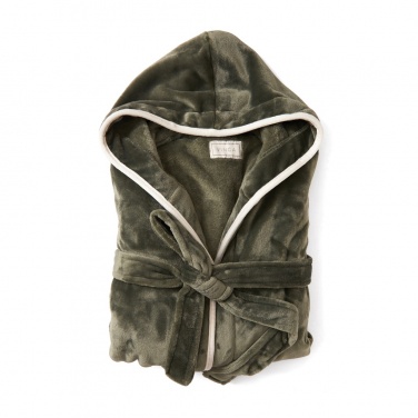 Logo trade promotional giveaways image of: VINGA Louis luxury plush GRS RPET robe size S-M
