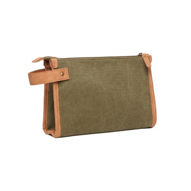 Logo trade promotional gifts picture of: VINGA Bosler GRS recycled canvas toiletry bag