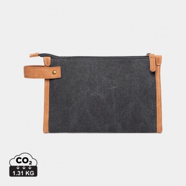 Logotrade promotional gift picture of: VINGA Bosler GRS recycled canvas toiletry bag