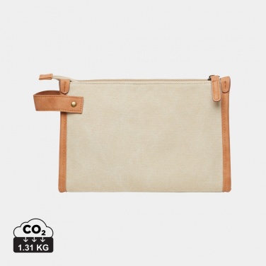 Logo trade promotional merchandise photo of: VINGA Bosler GRS recycled canvas toiletry bag