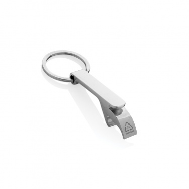 Logo trade promotional gifts image of: RCS recycled zinc alloy bottle opener keychain