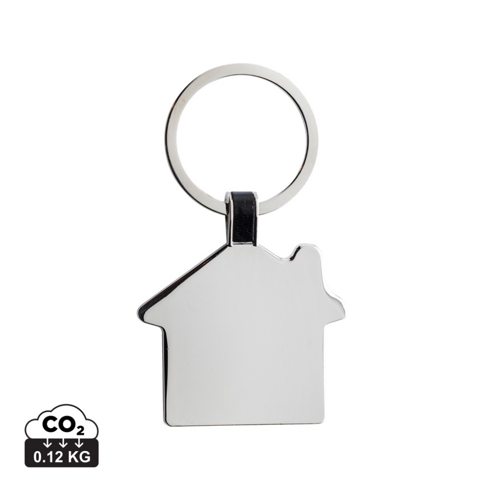 Logo trade promotional giveaway photo of: RCS recycled zinc alloy house keyring